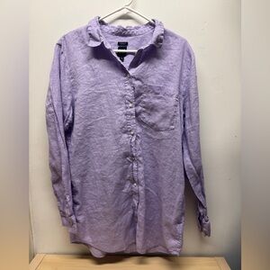 GAP Lavender Casual Button Down Shirt Large Tall